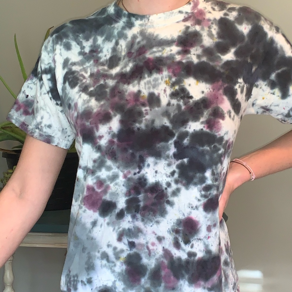 Black and purple tie-dye shirt